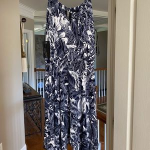 Navy and white summer dress spaghetti strap 14